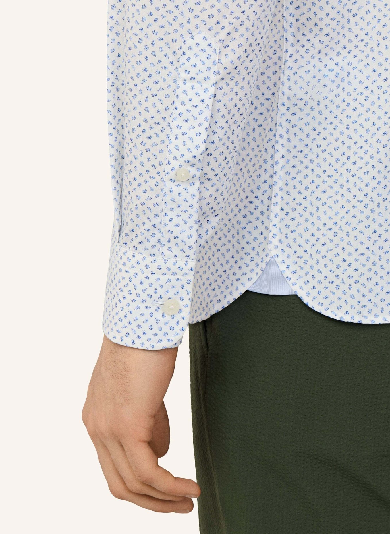 HACKETT LONDON Freizeithemd MINI FLORAL PRINT: BLAU