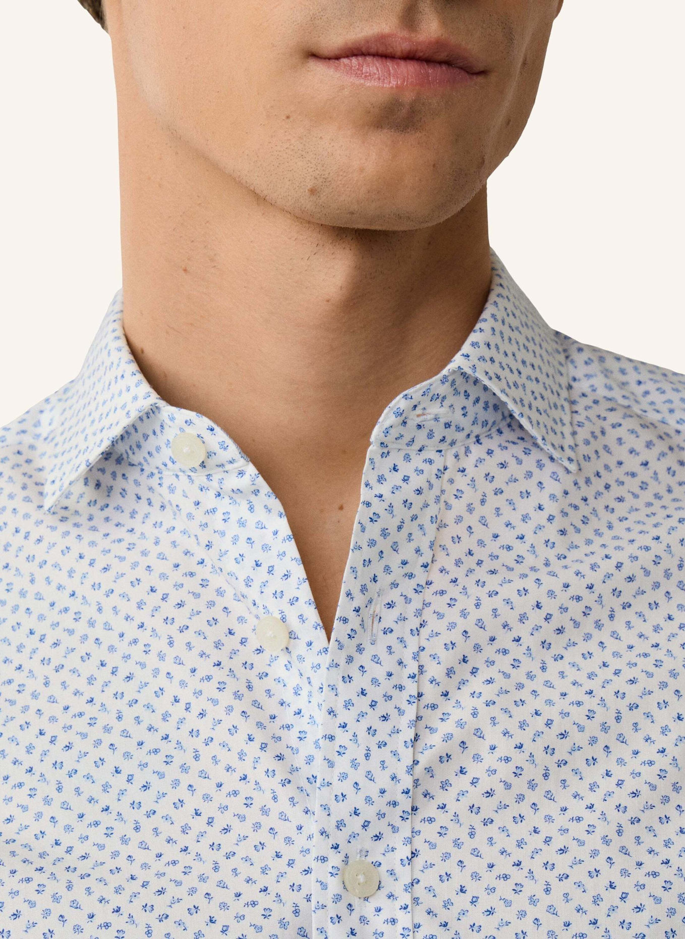 HACKETT LONDON Freizeithemd MINI FLORAL PRINT: BLAU