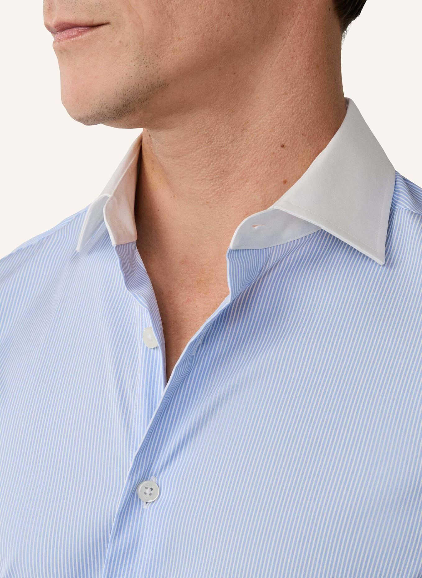 HACKETT LONDON Freizeithemd FINE STRIPE W COLLAR: BLAU