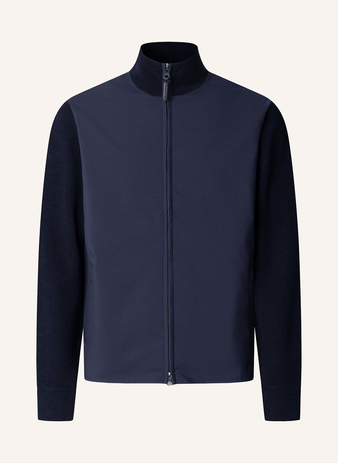 HACKETT LONDON Hoodiejacke TRAVEL NY/KNIT FZ HYB: BLAU