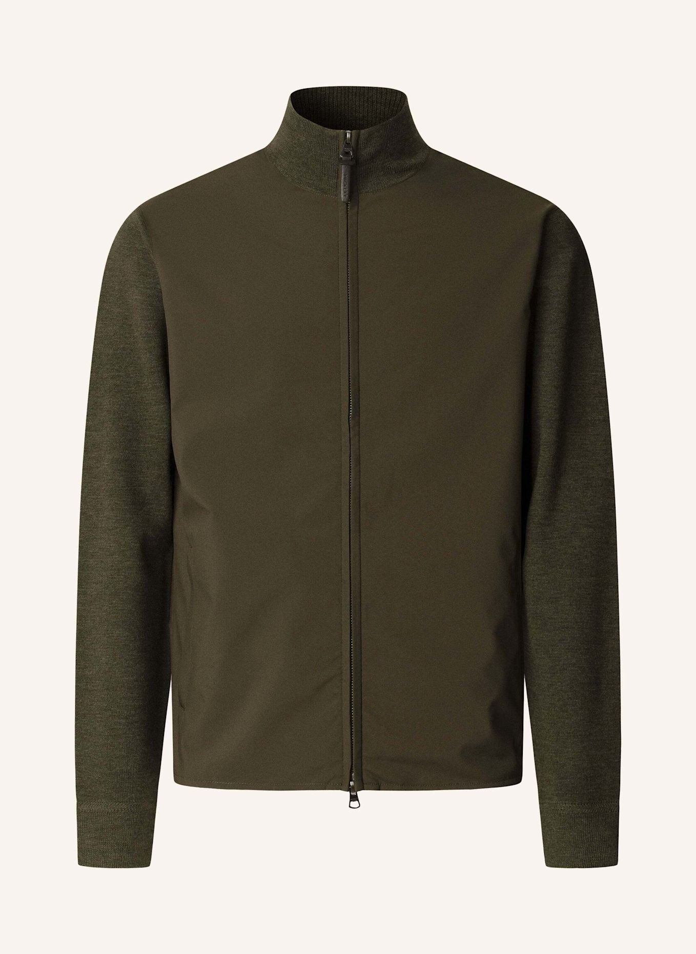 HACKETT LONDON Hoodiejacke TRAVEL NY/KNIT FZ HYB: GRÜN