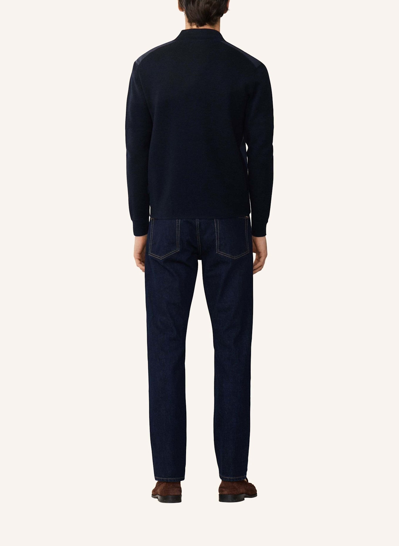 HACKETT LONDON Hoodiejacke TRAVEL NY/KNIT FZ HYB: BLAU