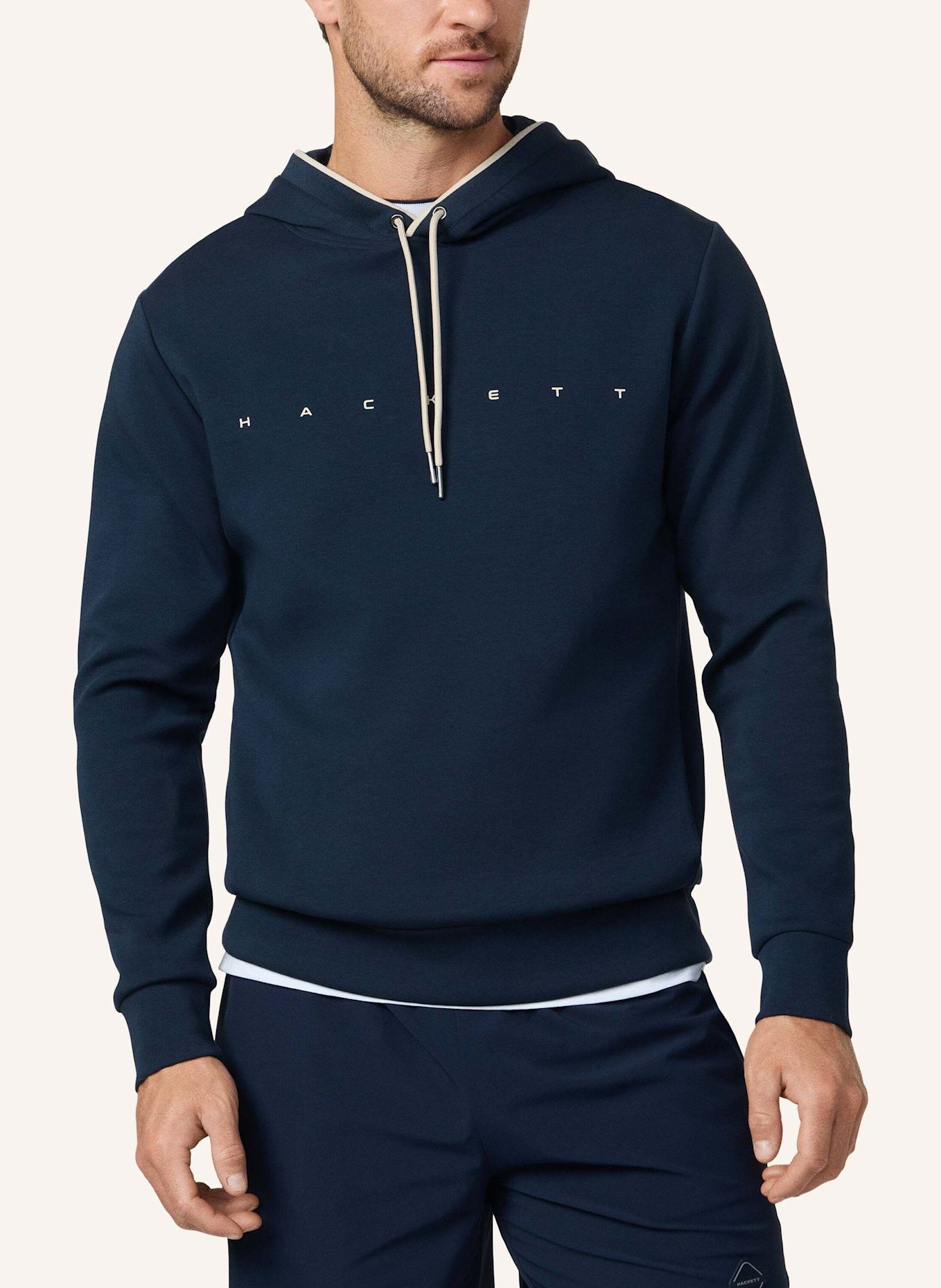 HACKETT LONDON Hoodieshirt HS ESSENTIAL HOODY: DUNKELBLAU