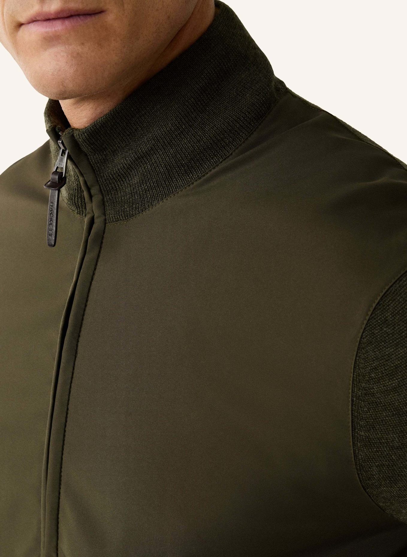 HACKETT LONDON Hoodiejacke TRAVEL NY/KNIT FZ HYB: GRÜN