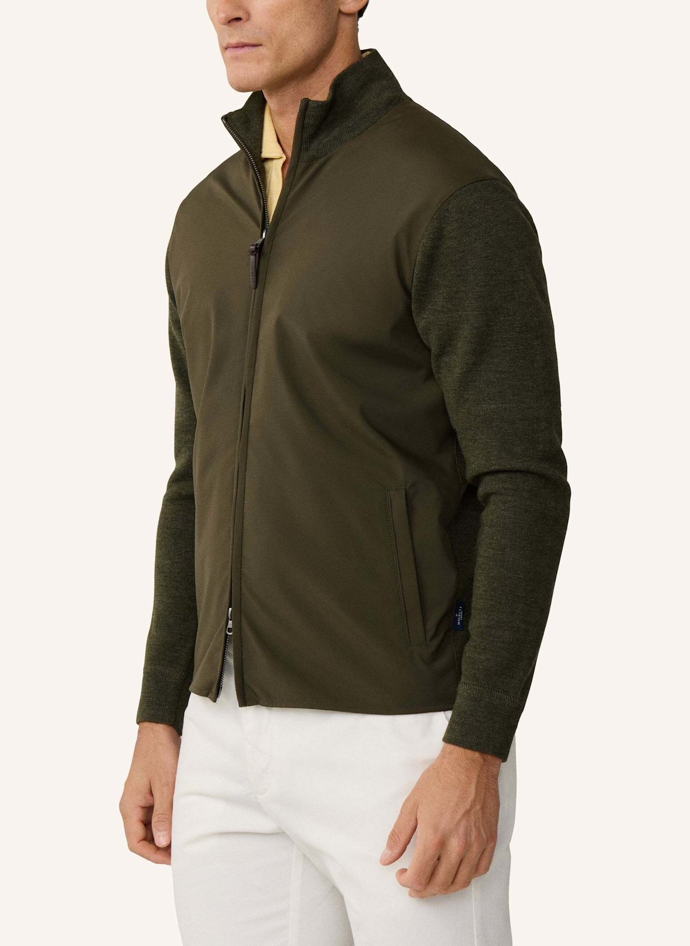 HACKETT LONDON Hoodiejacke TRAVEL NY/KNIT FZ HYB: GRÜN