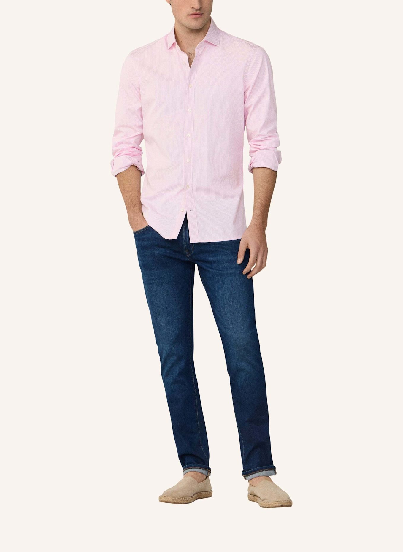 HACKETT LONDON Freizeithemd CITY BENGAL STRIPE: ROSA
