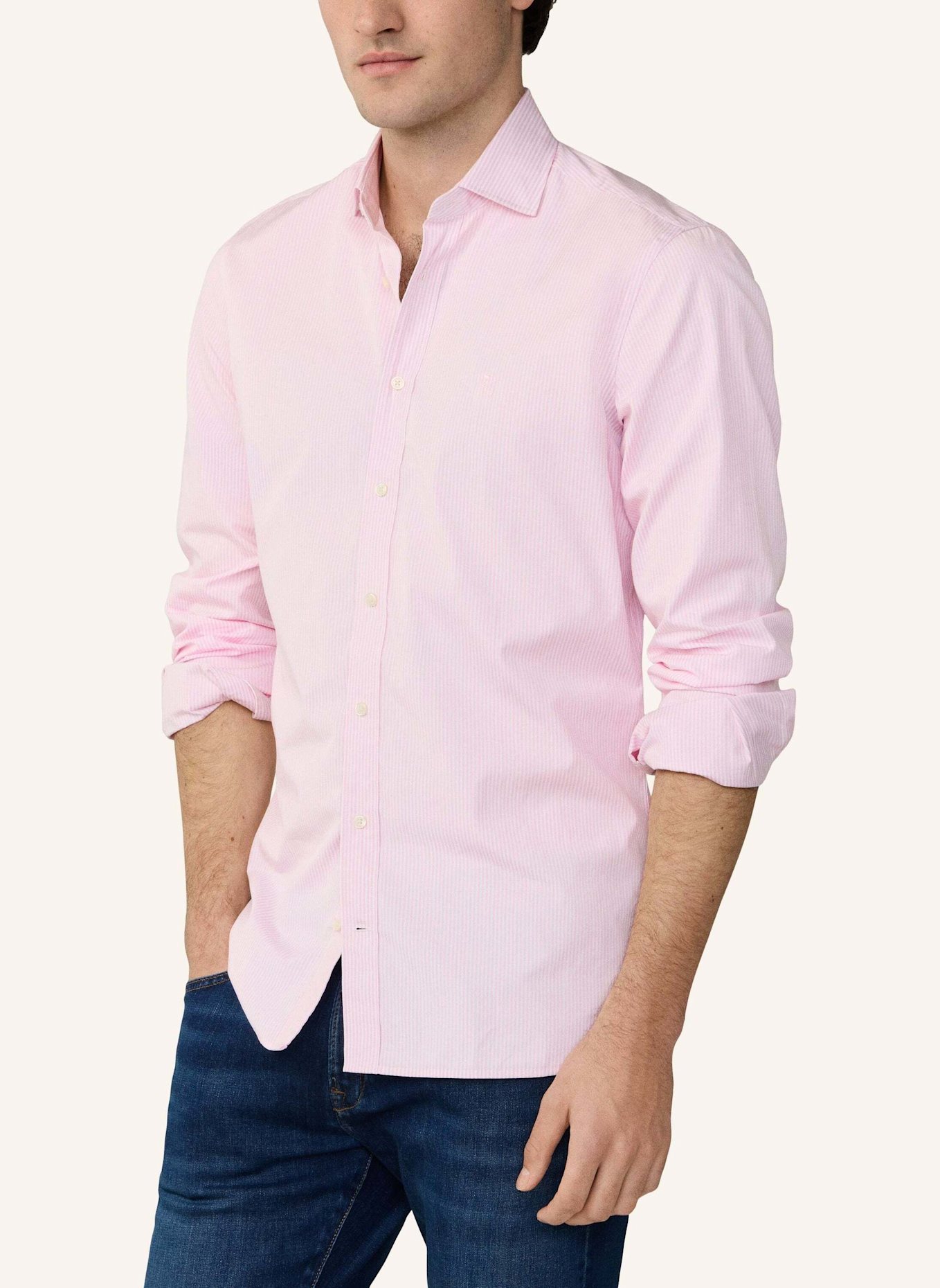 HACKETT LONDON Freizeithemd CITY BENGAL STRIPE: ROSA