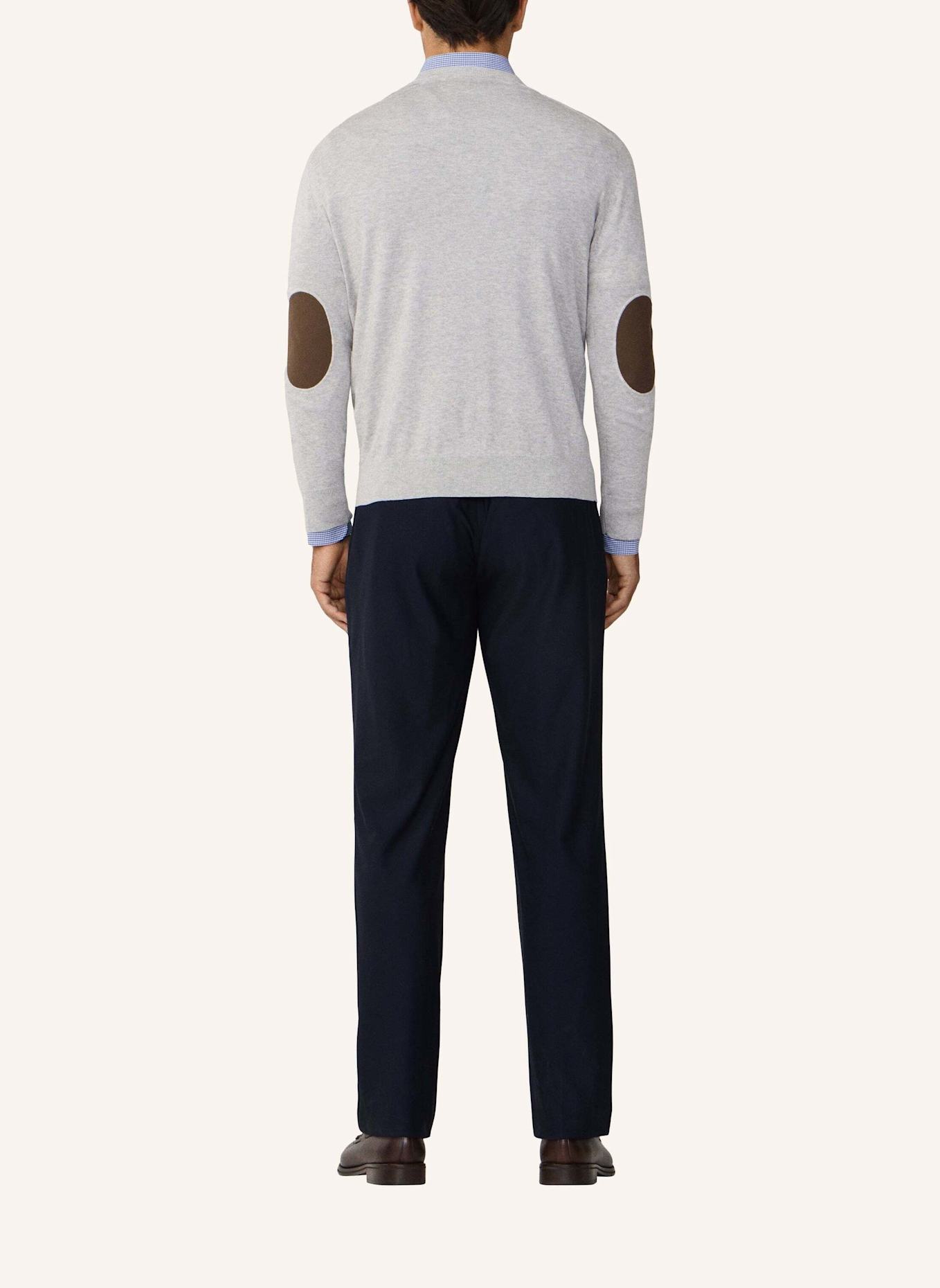 HACKETT LONDON Pullover COTTON CASH CREW: GRAU