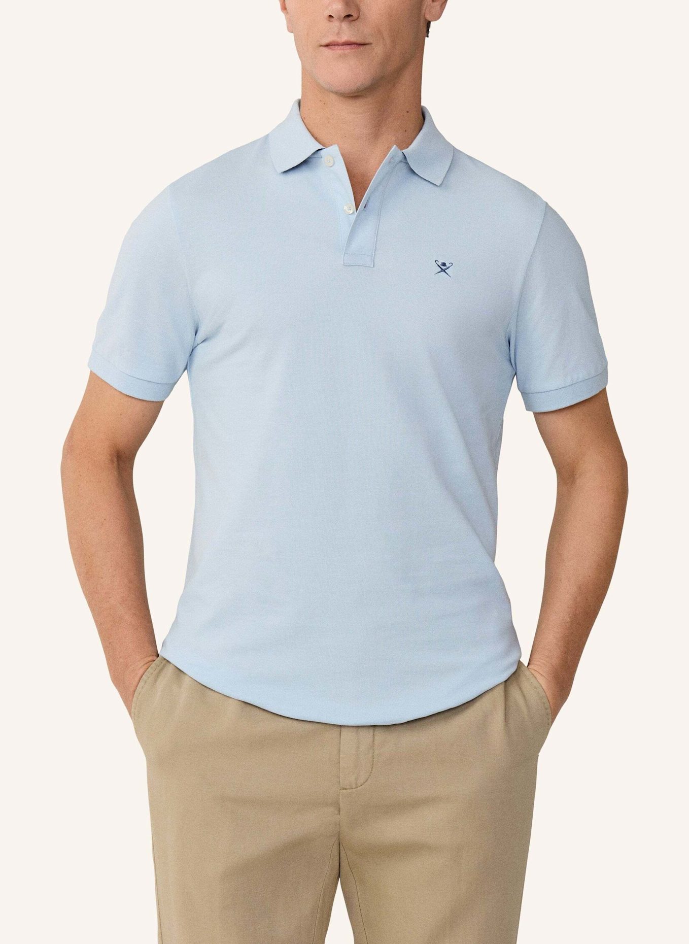 HACKETT LONDON Poloshirt SLIM FIT LOGO: BLAU