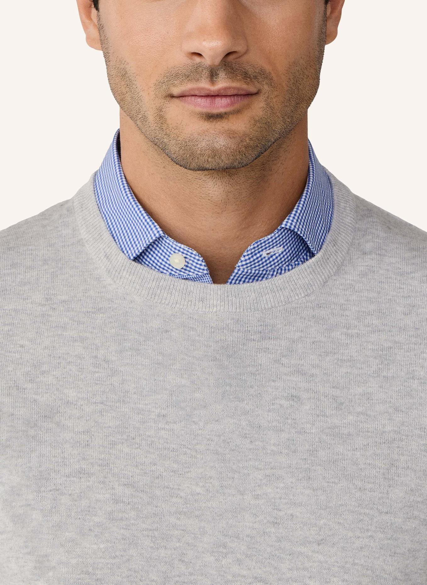 HACKETT LONDON Pullover COTTON CASH CREW: GRAU