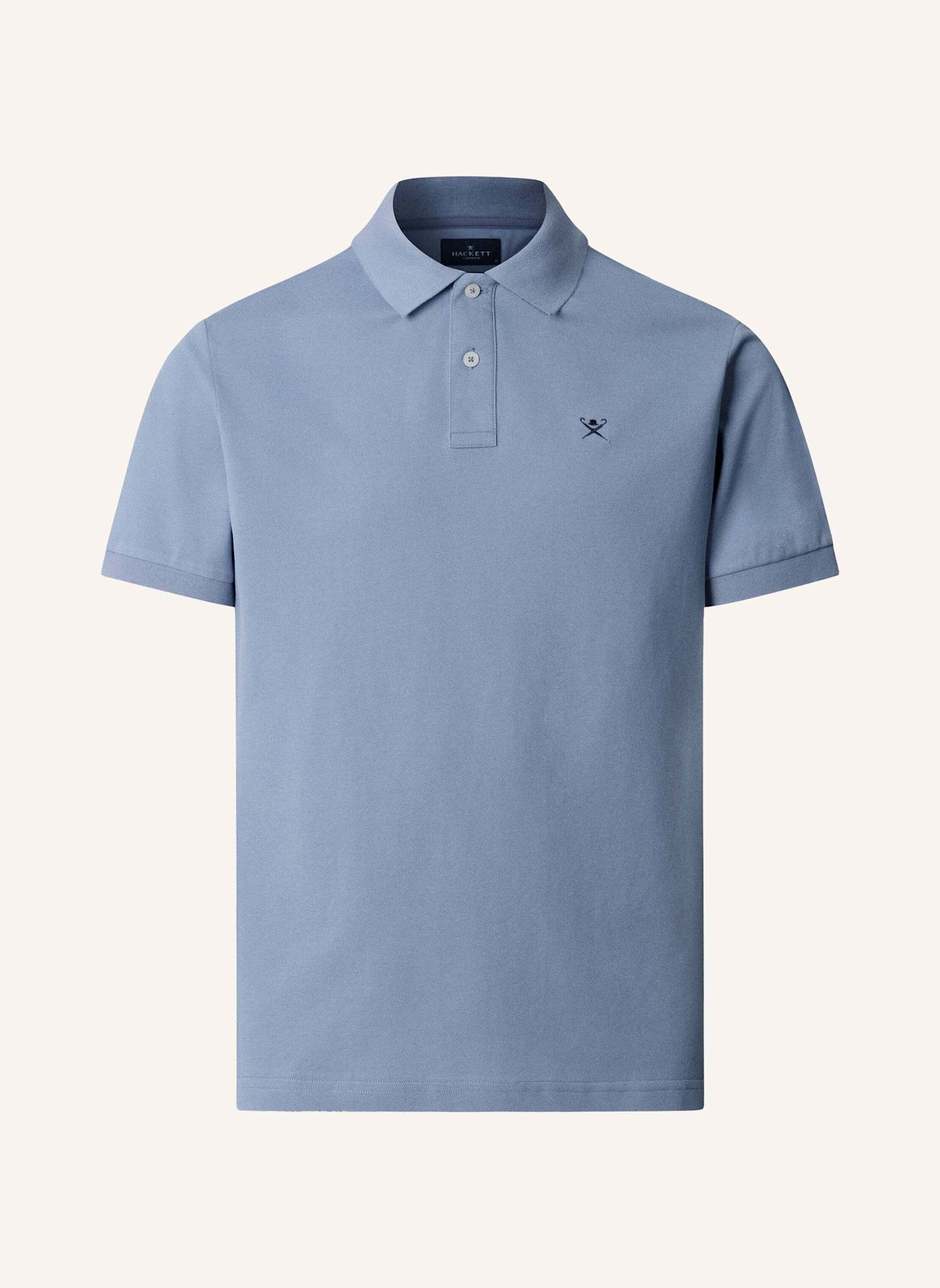 HACKETT LONDON Poloshirt SLIM FIT LOGO: BLAU