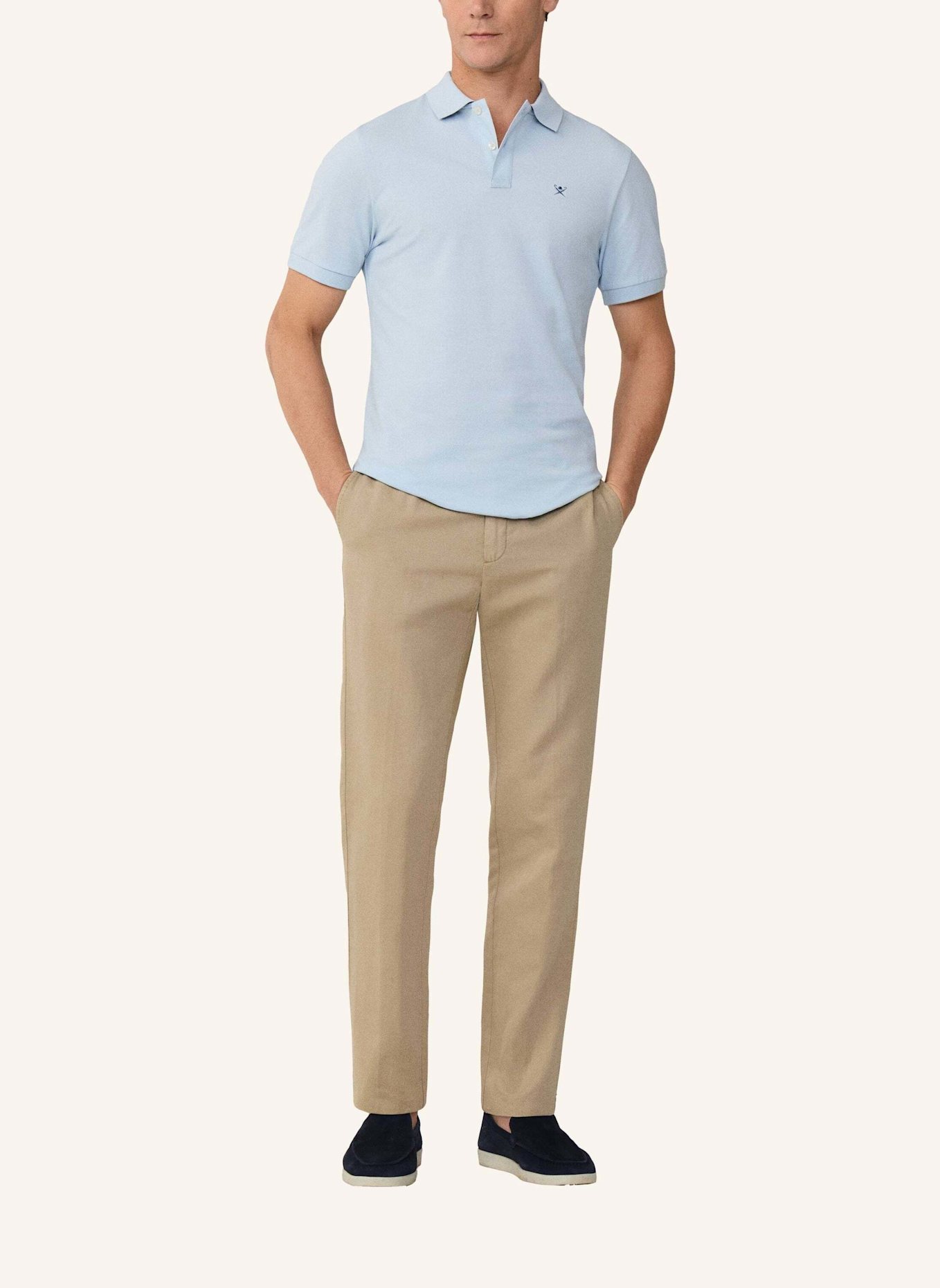 HACKETT LONDON Poloshirt SLIM FIT LOGO: BLAU