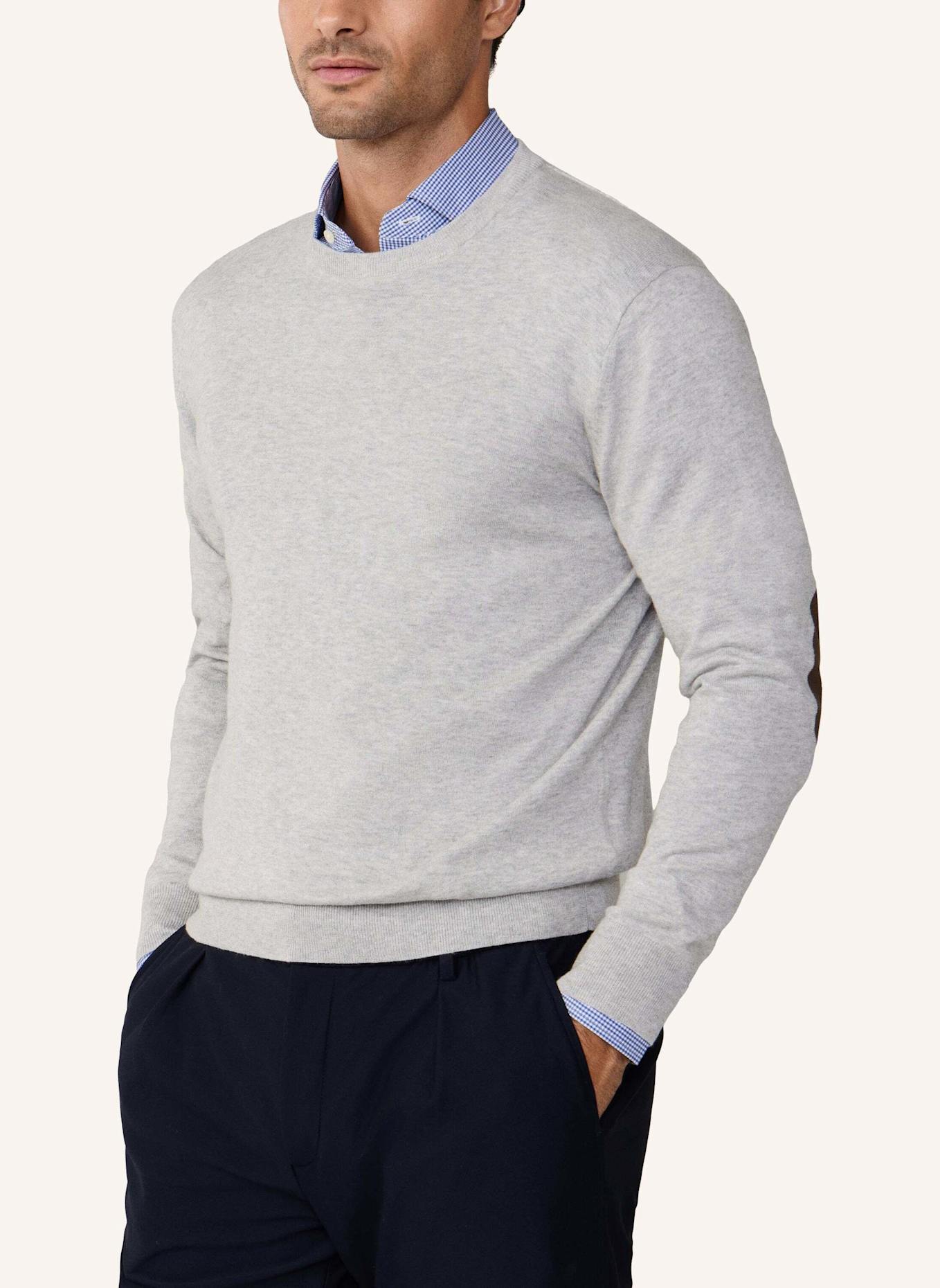 HACKETT LONDON Pullover COTTON CASH CREW: GRAU