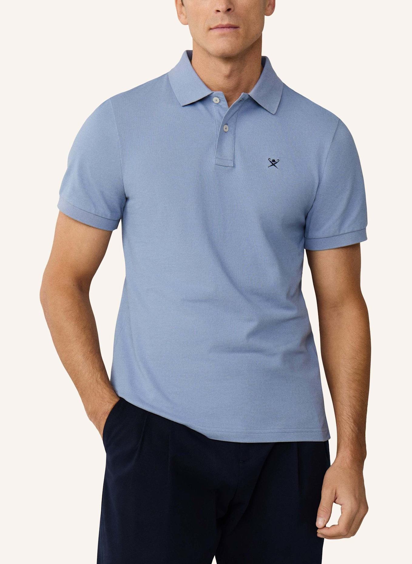 HACKETT LONDON Poloshirt SLIM FIT LOGO: BLAU