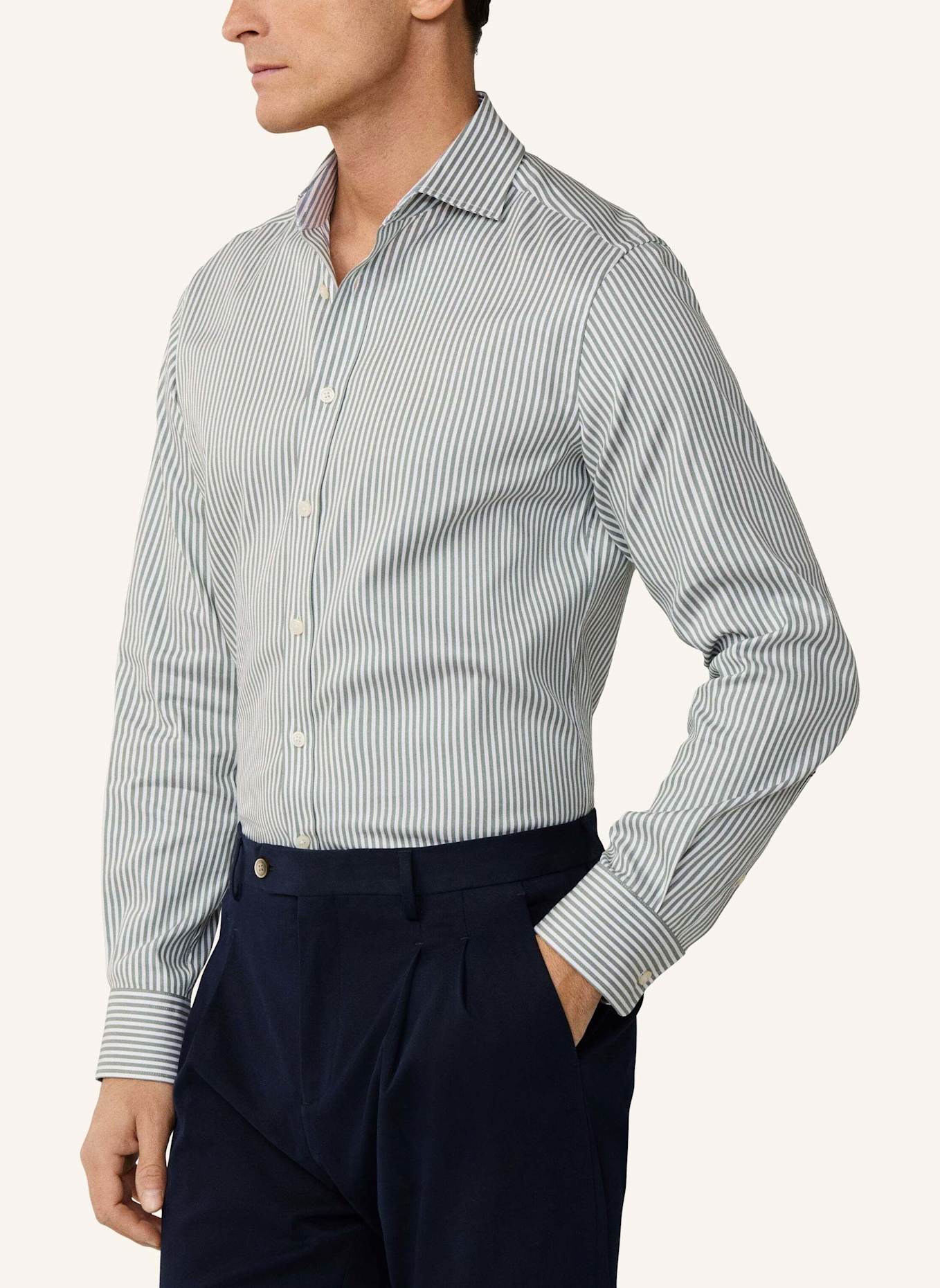 HACKETT LONDON Freizeithemd DOUBLE FACE BENGAL STR: GRÜN