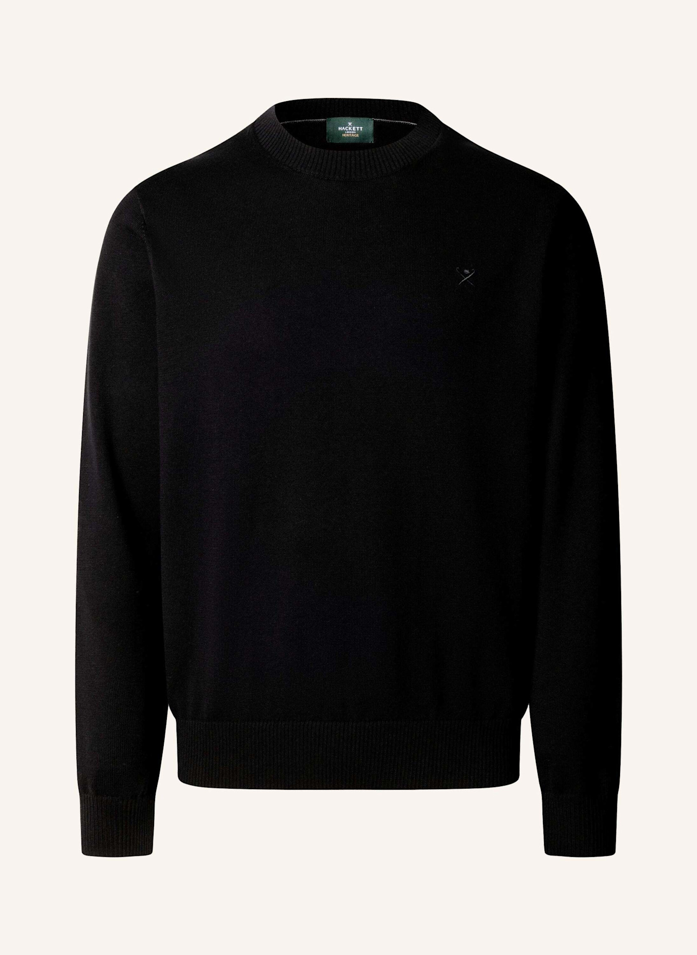HACKETT LONDON Pullover ESS COTTON CREW: SCHWARZ