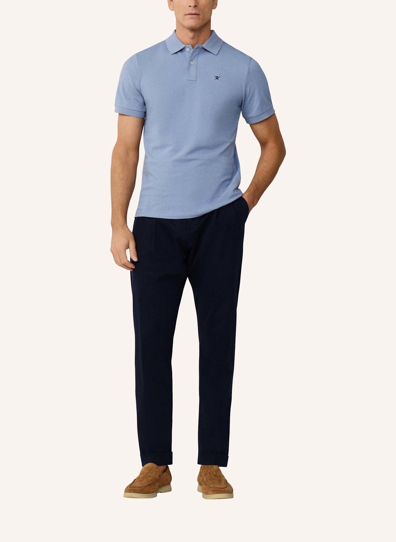 HACKETT LONDON Poloshirt SLIM FIT LOGO: BLAU