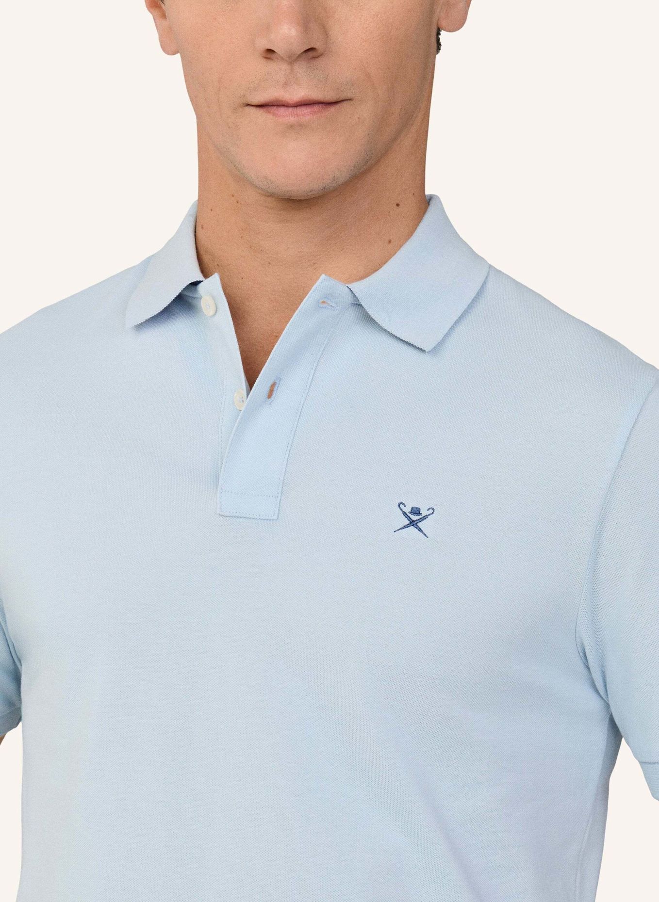 HACKETT LONDON Poloshirt SLIM FIT LOGO: BLAU