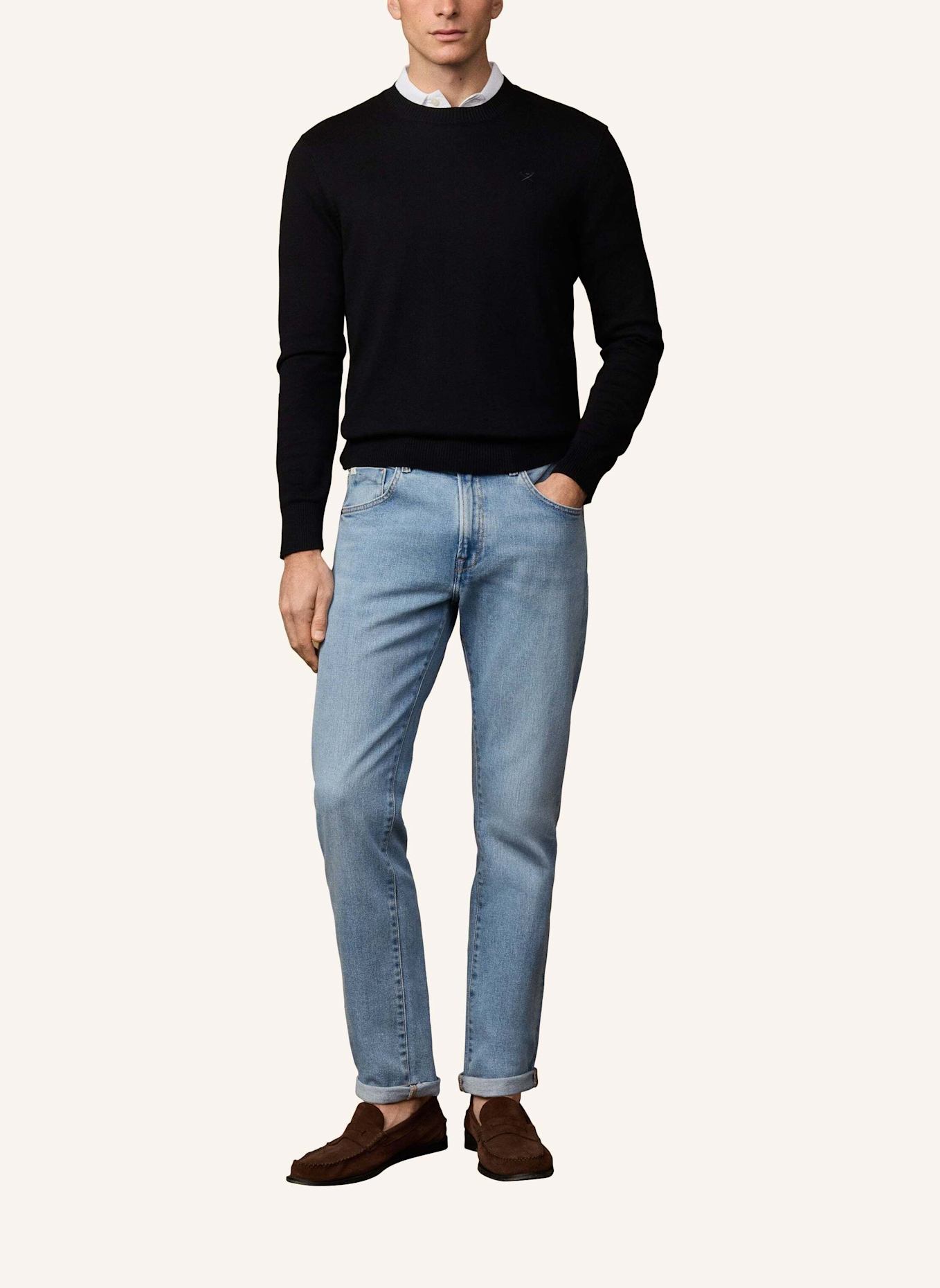 HACKETT LONDON Pullover ESS COTTON CREW: SCHWARZ