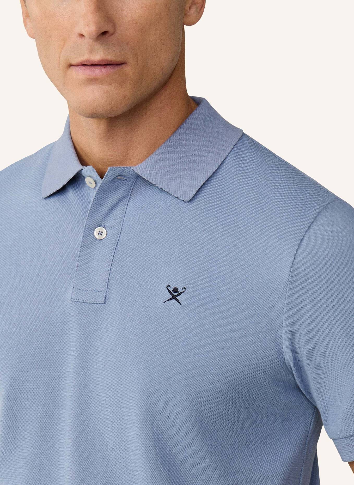 HACKETT LONDON Poloshirt SLIM FIT LOGO: BLAU