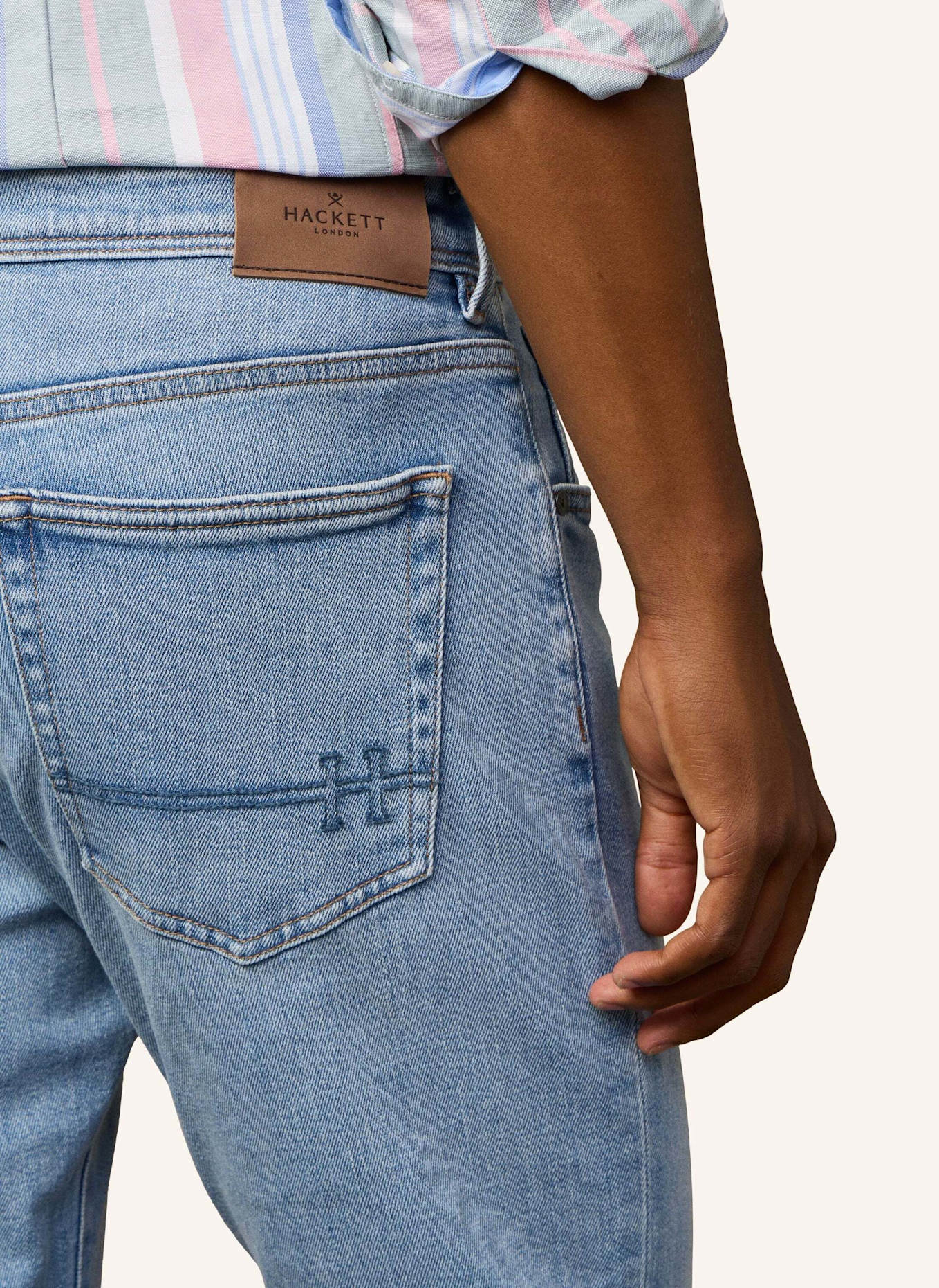 HACKETT LONDON Jeans Overall HRTG LT WASH DENIM CL: DUNKELBLAU