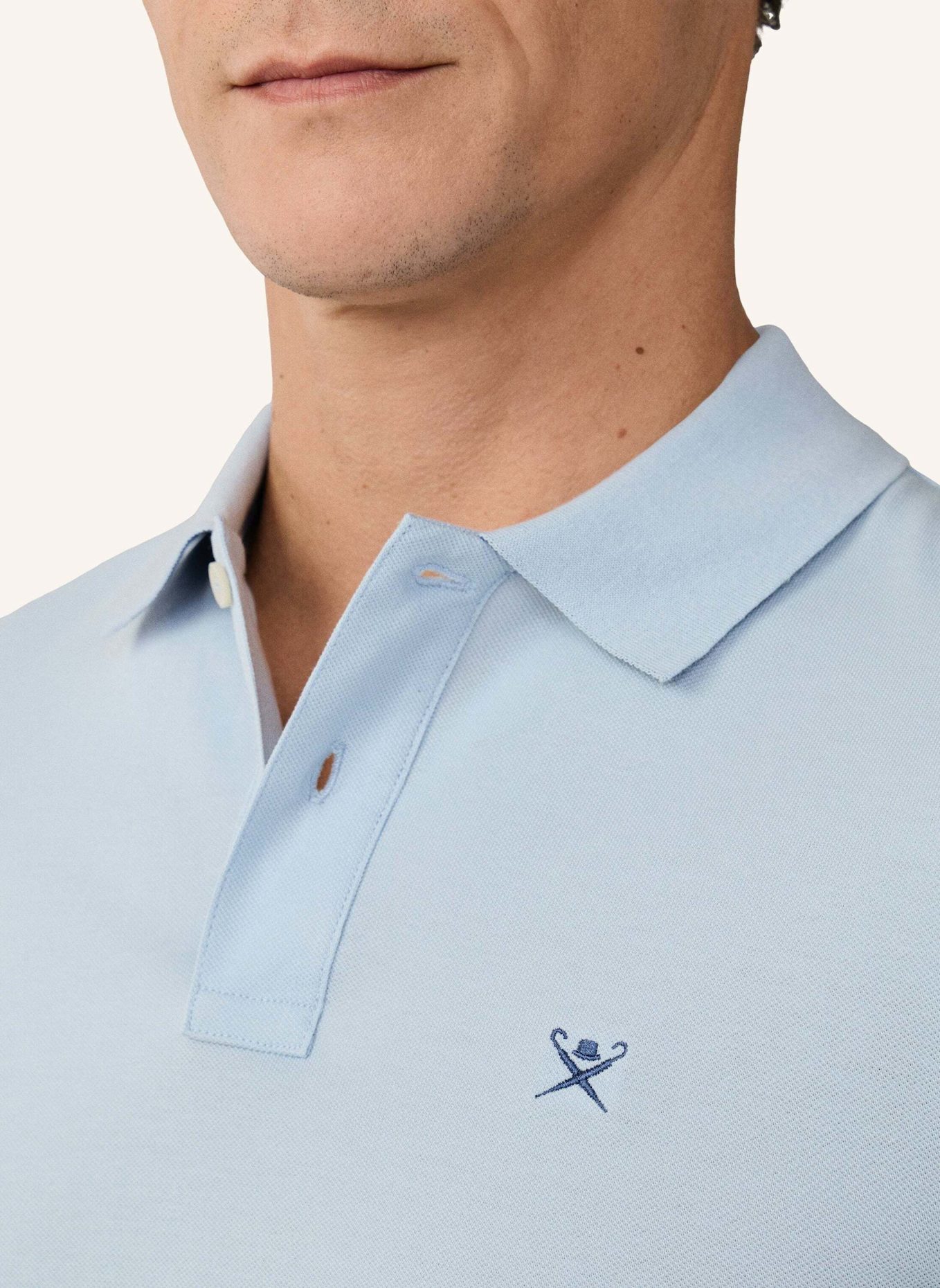 HACKETT LONDON Poloshirt SLIM FIT LOGO: BLAU