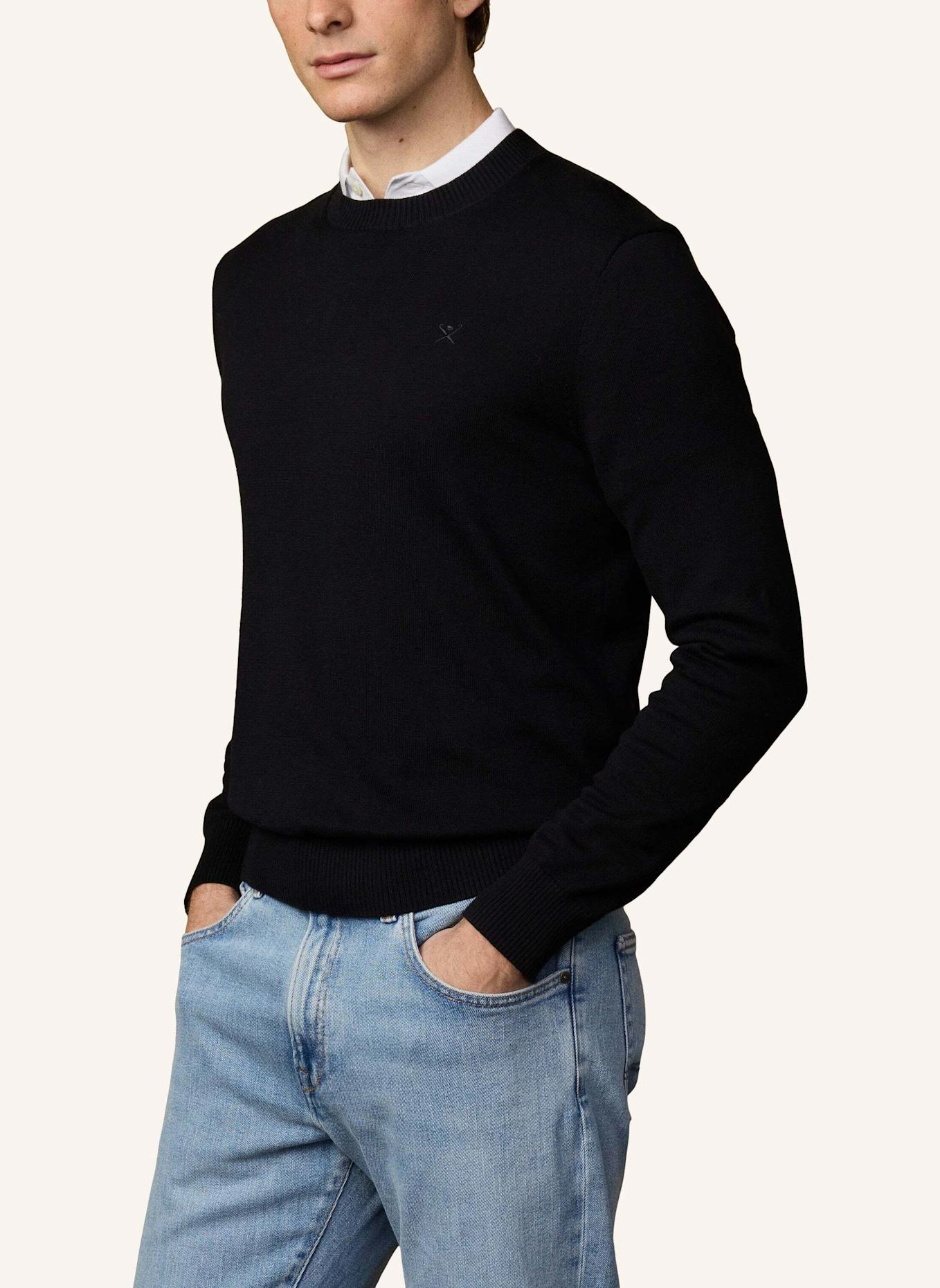 HACKETT LONDON Pullover ESS COTTON CREW: SCHWARZ