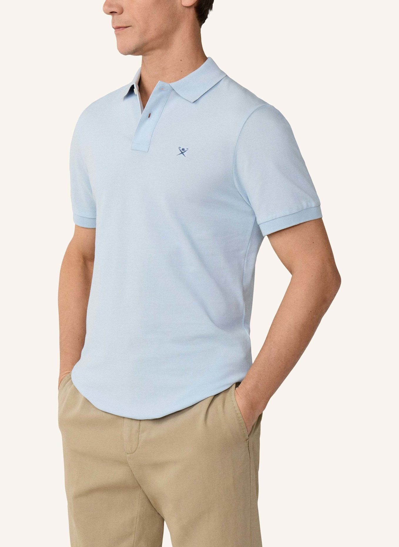 HACKETT LONDON Poloshirt SLIM FIT LOGO: BLAU
