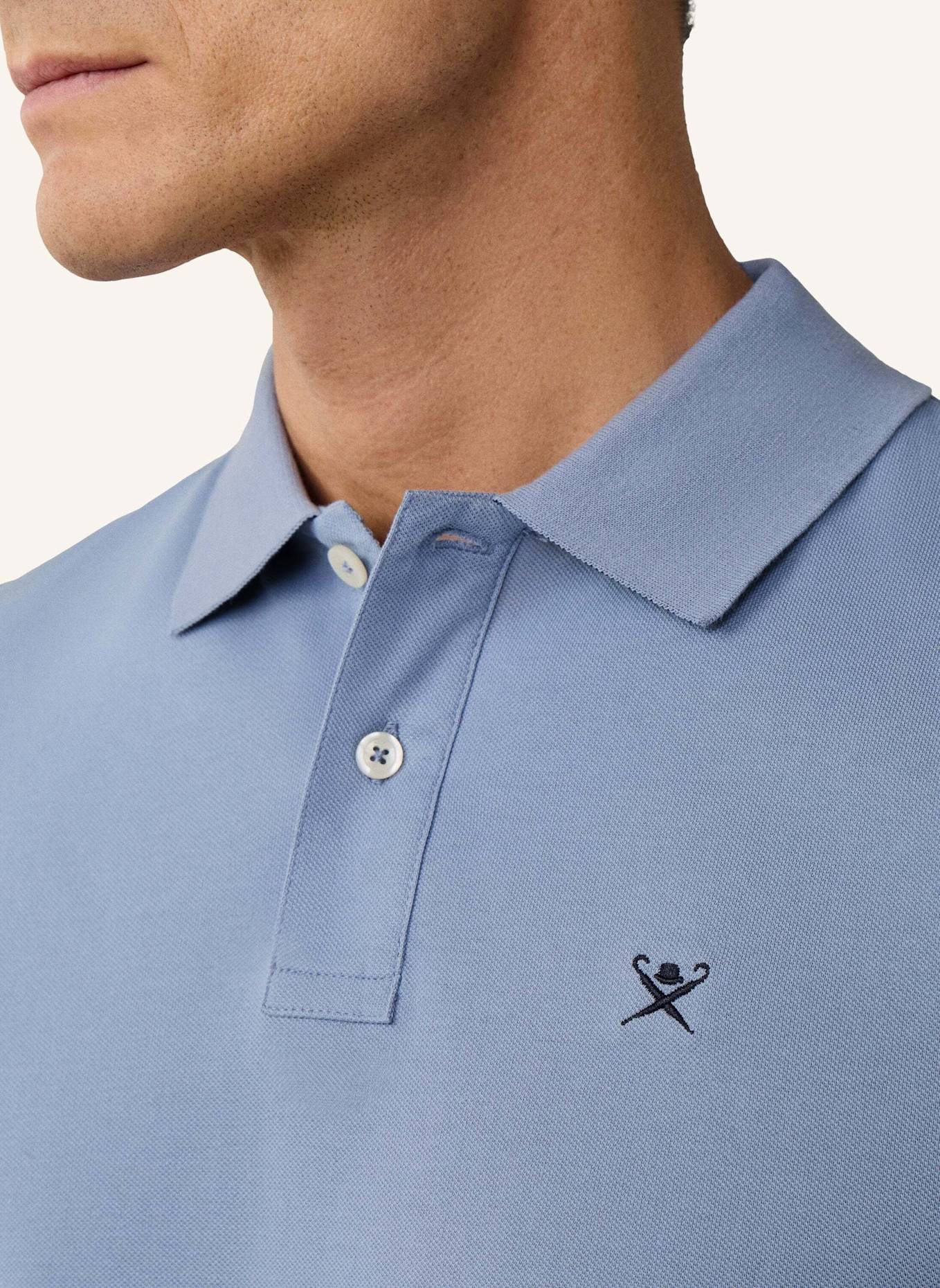 HACKETT LONDON Poloshirt SLIM FIT LOGO: BLAU