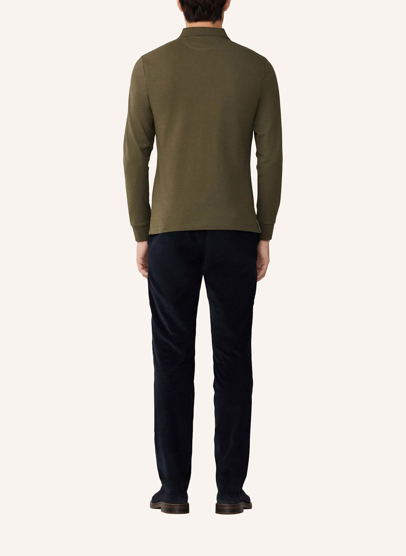 HACKETT LONDON Poloshirt SLIM FIT LOGO LS: GRÜN