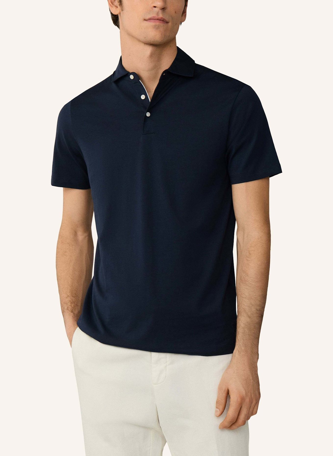 HACKETT LONDON Poloshirt PIMA COTTON POLO: DUNKELBLAU