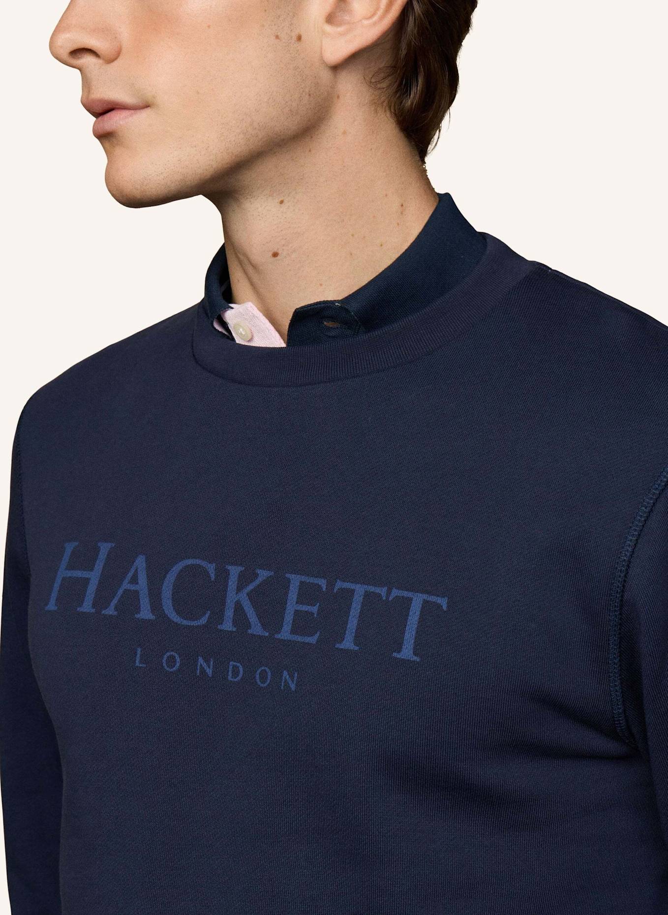 HACKETT LONDON Sweatshirt HERITAGE ESS CREW: BLAU