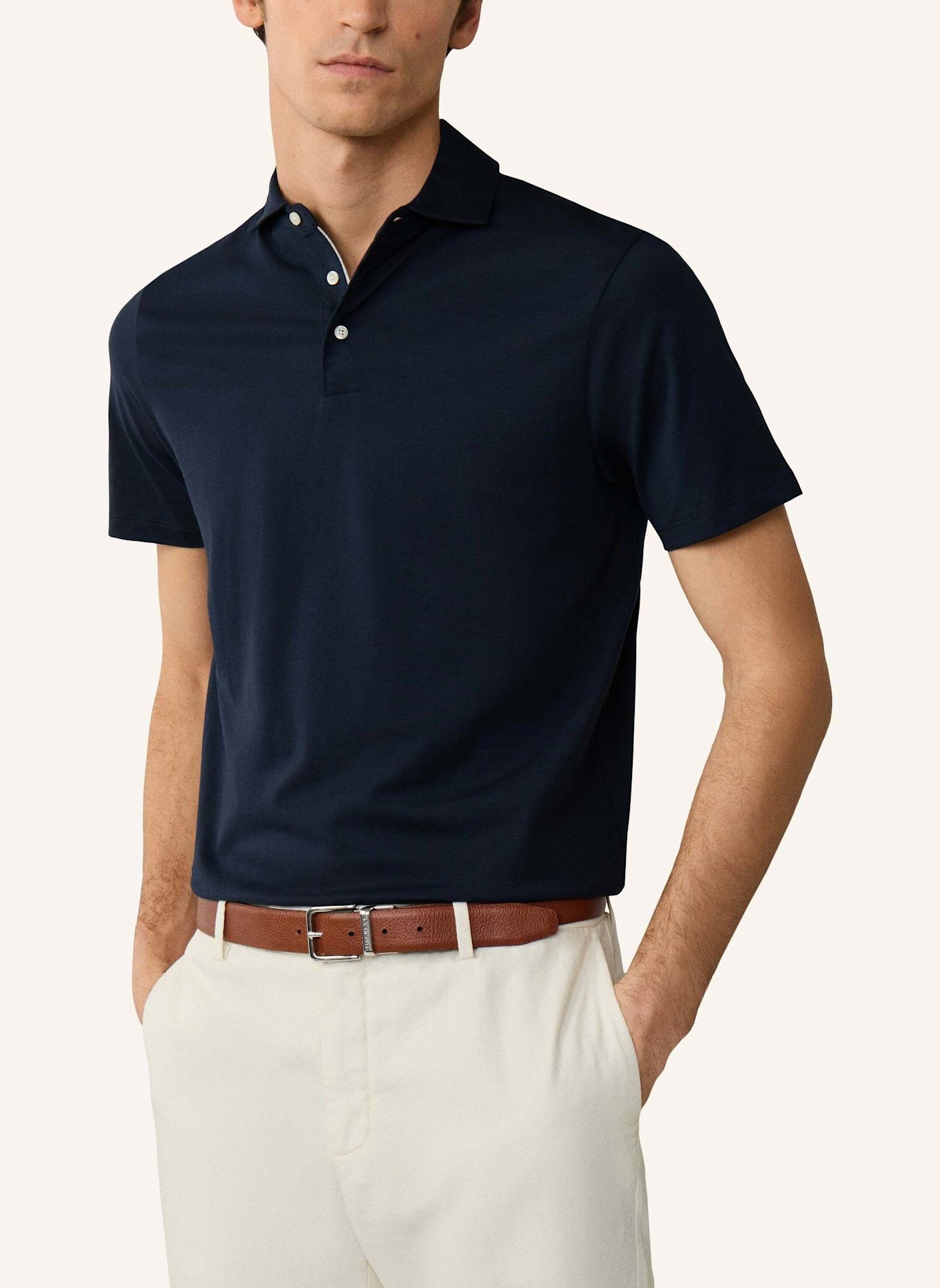 HACKETT LONDON Poloshirt PIMA COTTON POLO: DUNKELBLAU