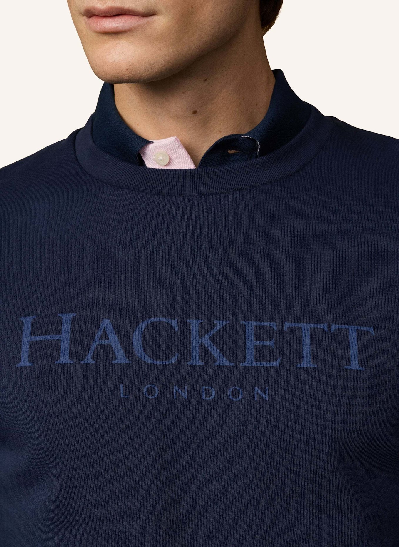 HACKETT LONDON Sweatshirt HERITAGE ESS CREW: BLAU