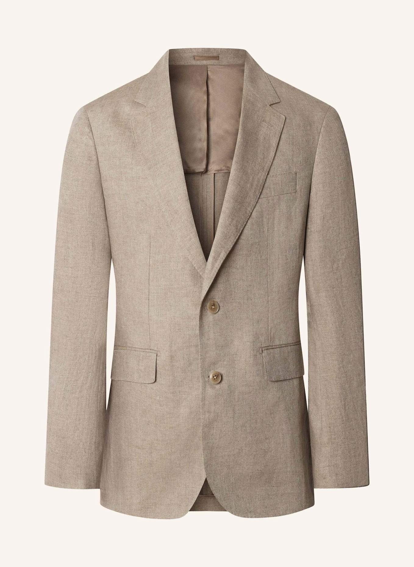 HACKETT LONDON Sakko LINEN DELAVE HOPSACK: TAUPE/ HELLBRAUN