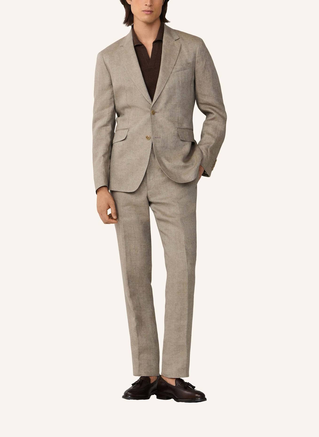 HACKETT LONDON Sakko LINEN DELAVE HOPSACK: TAUPE/ HELLBRAUN