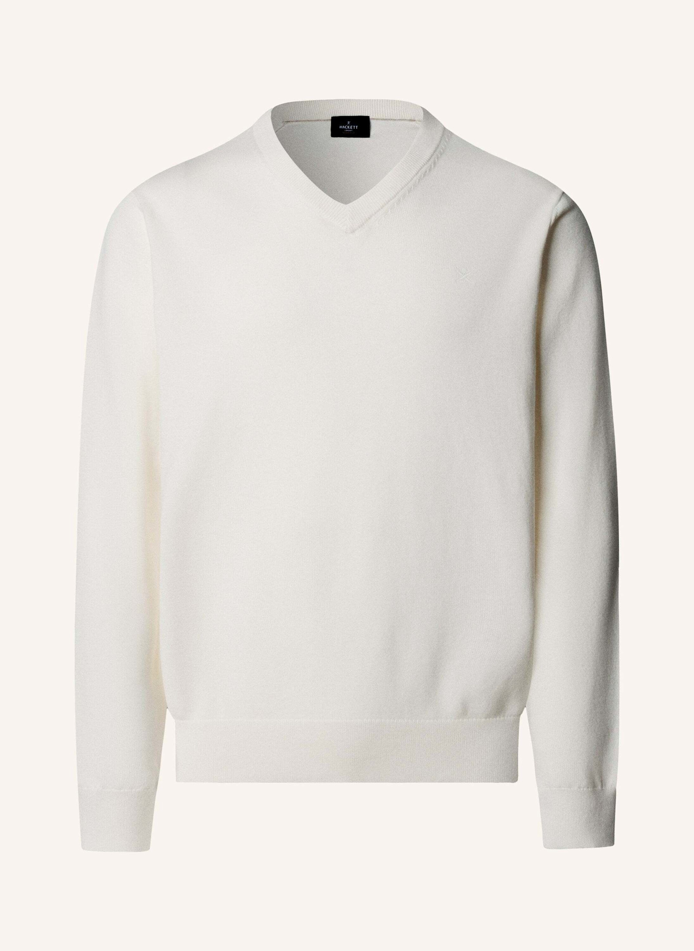 HACKETT LONDON Pullover ESS COTTON V NECK: CREME