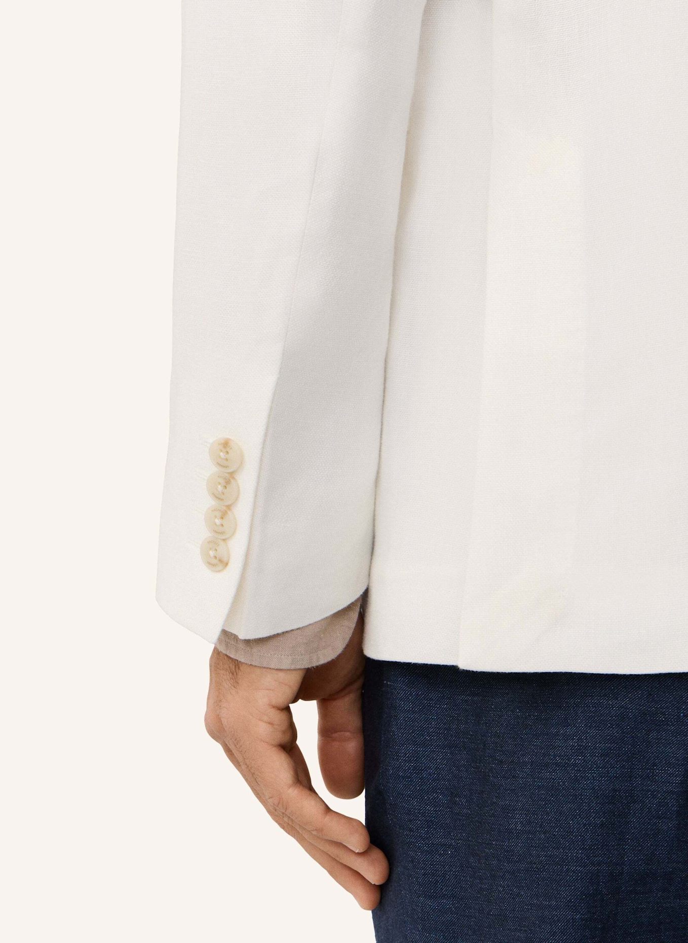 HACKETT LONDON Sakko LINEN DELAVE HOPSACK: WEISS