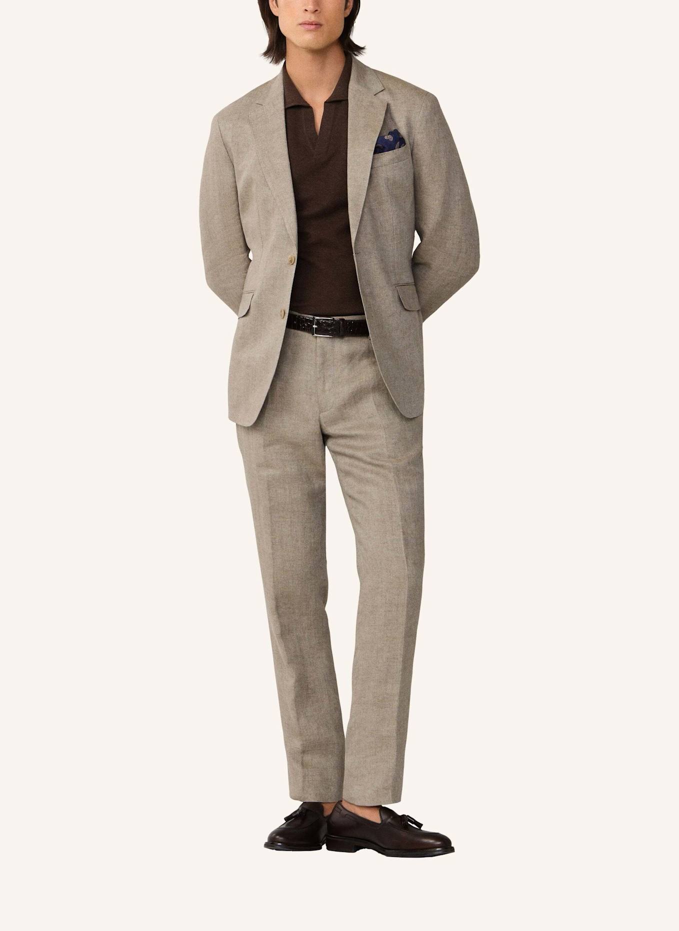 HACKETT LONDON Sakko LINEN DELAVE HOPSACK: TAUPE/ HELLBRAUN