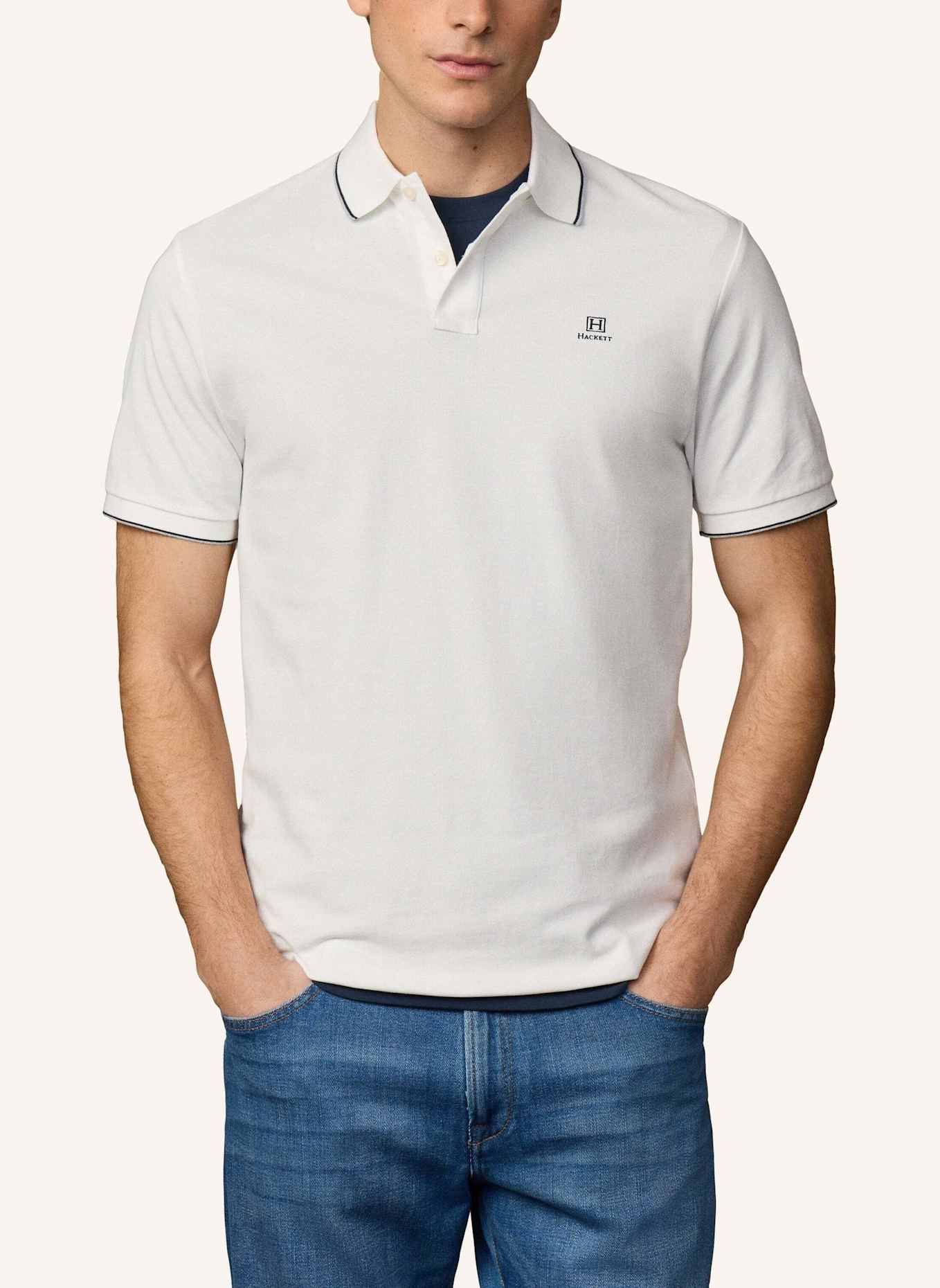 HACKETT LONDON Poloshirt HERITAGE H TIPPED POLO: CREME