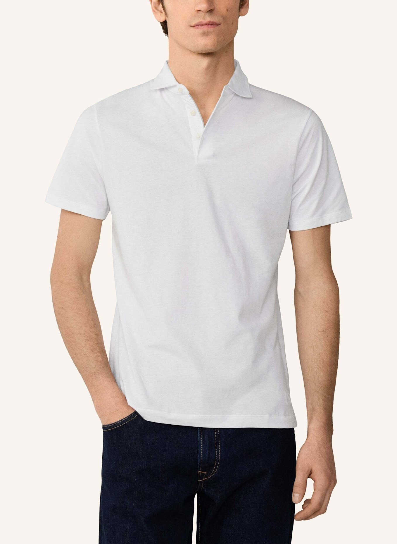 HACKETT LONDON Poloshirt PIMA COTTON POLO: WEISS