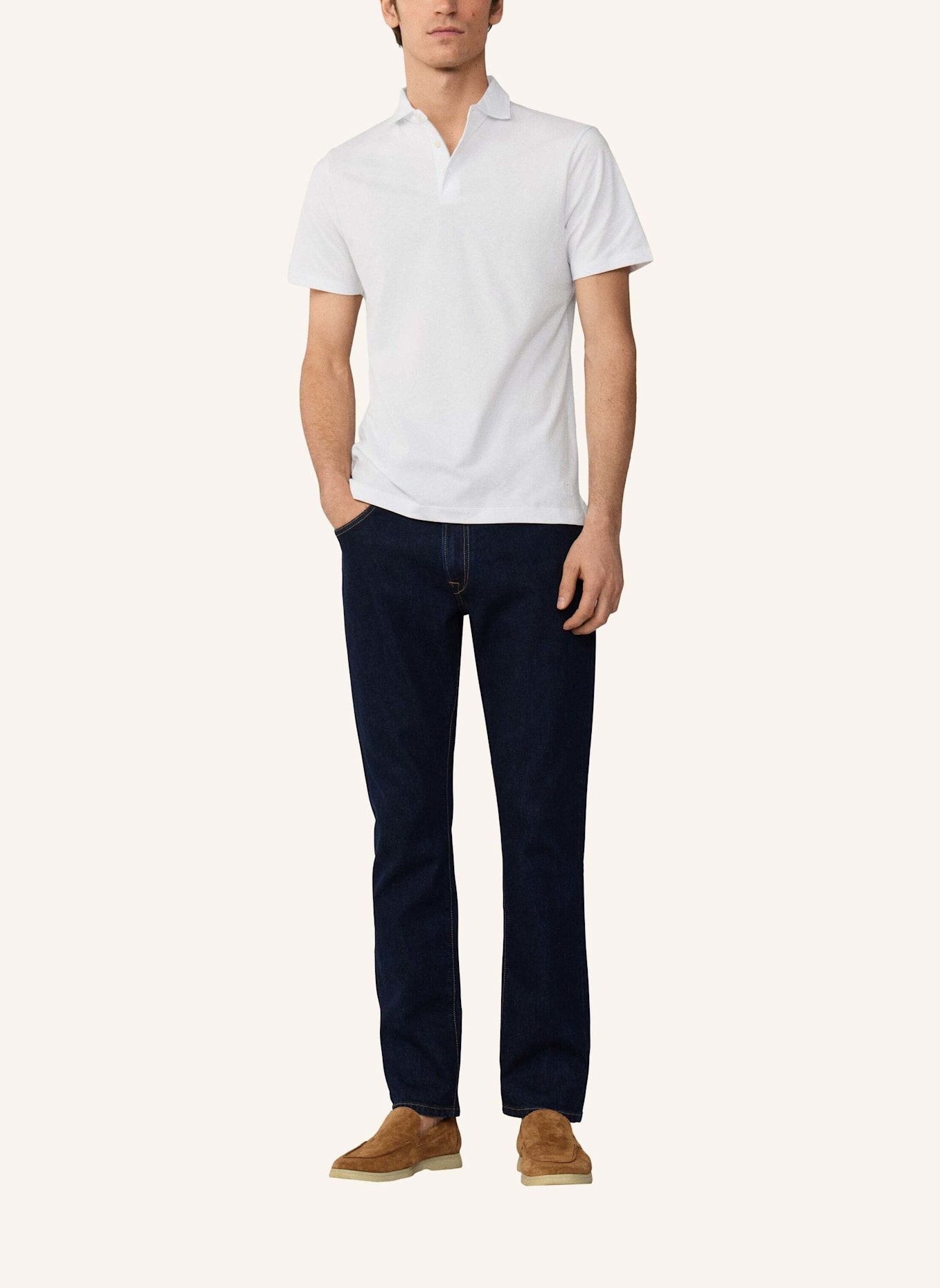 HACKETT LONDON Poloshirt PIMA COTTON POLO: WEISS