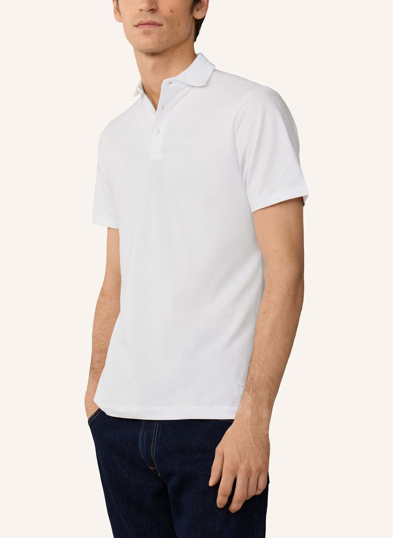 HACKETT LONDON Poloshirt PIMA COTTON POLO: WEISS