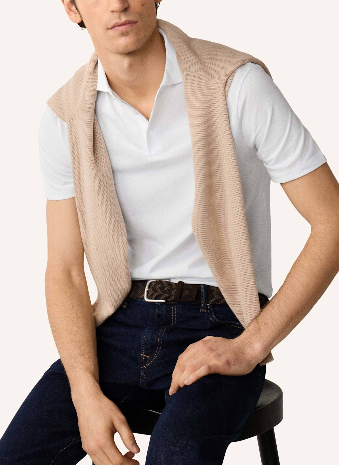 HACKETT LONDON Poloshirt PIMA COTTON POLO: WEISS