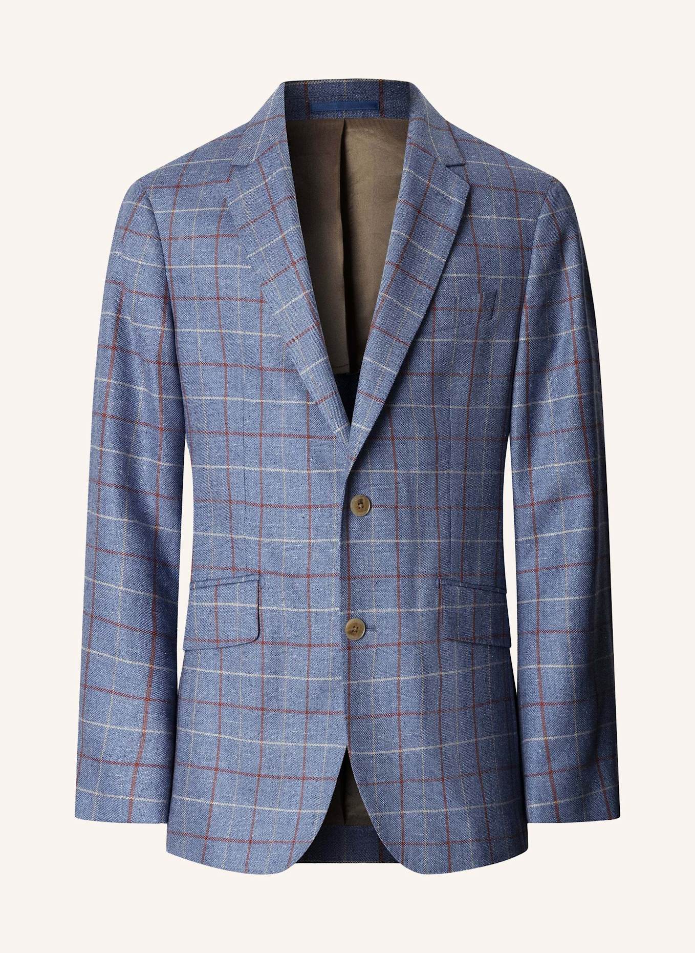 HACKETT LONDON Blazer SILK WOOL TATTERSALL: BLAU