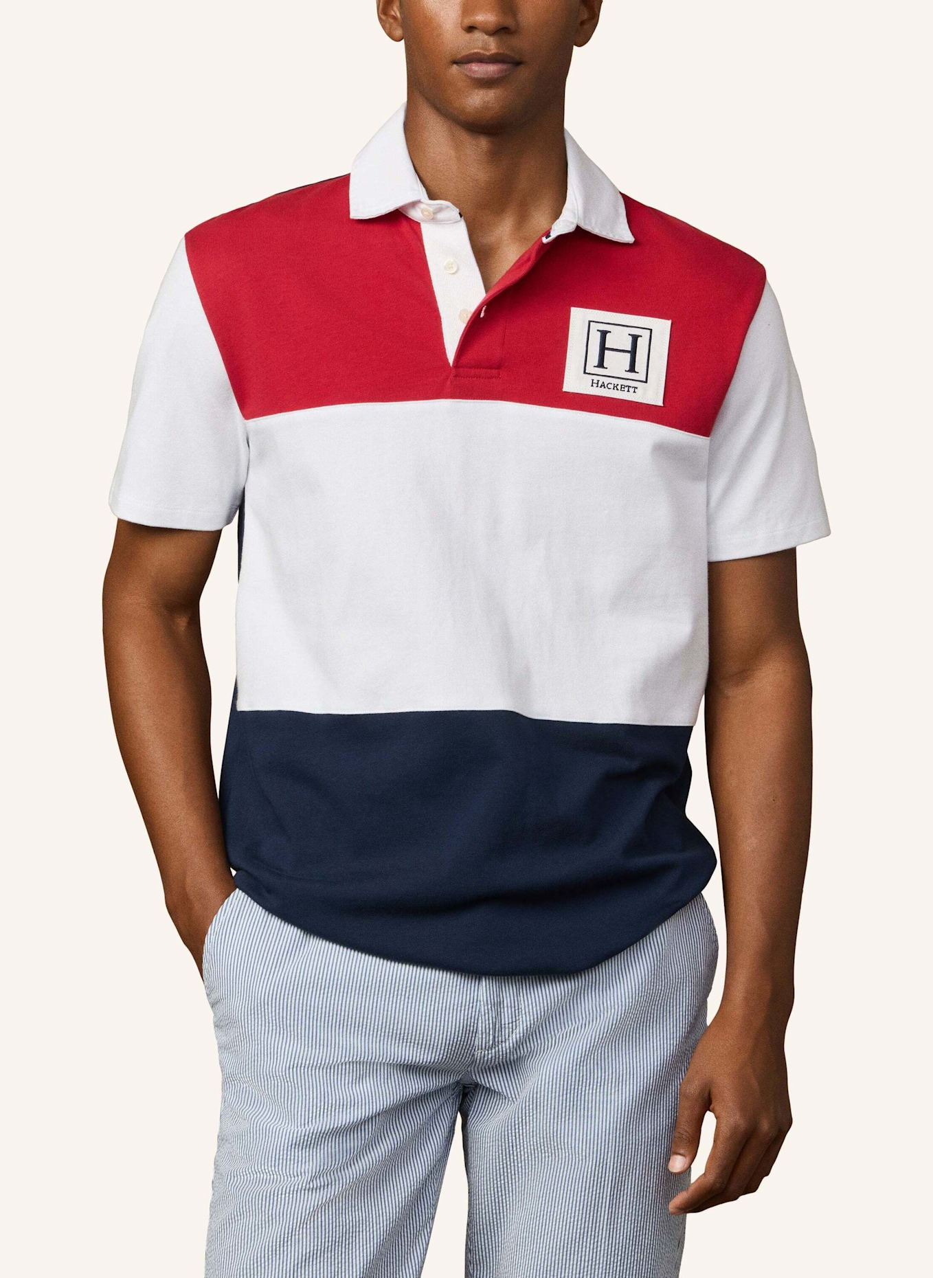 HACKETT LONDON Poloshirt HERITAGE H PC RBY SS: ROT
