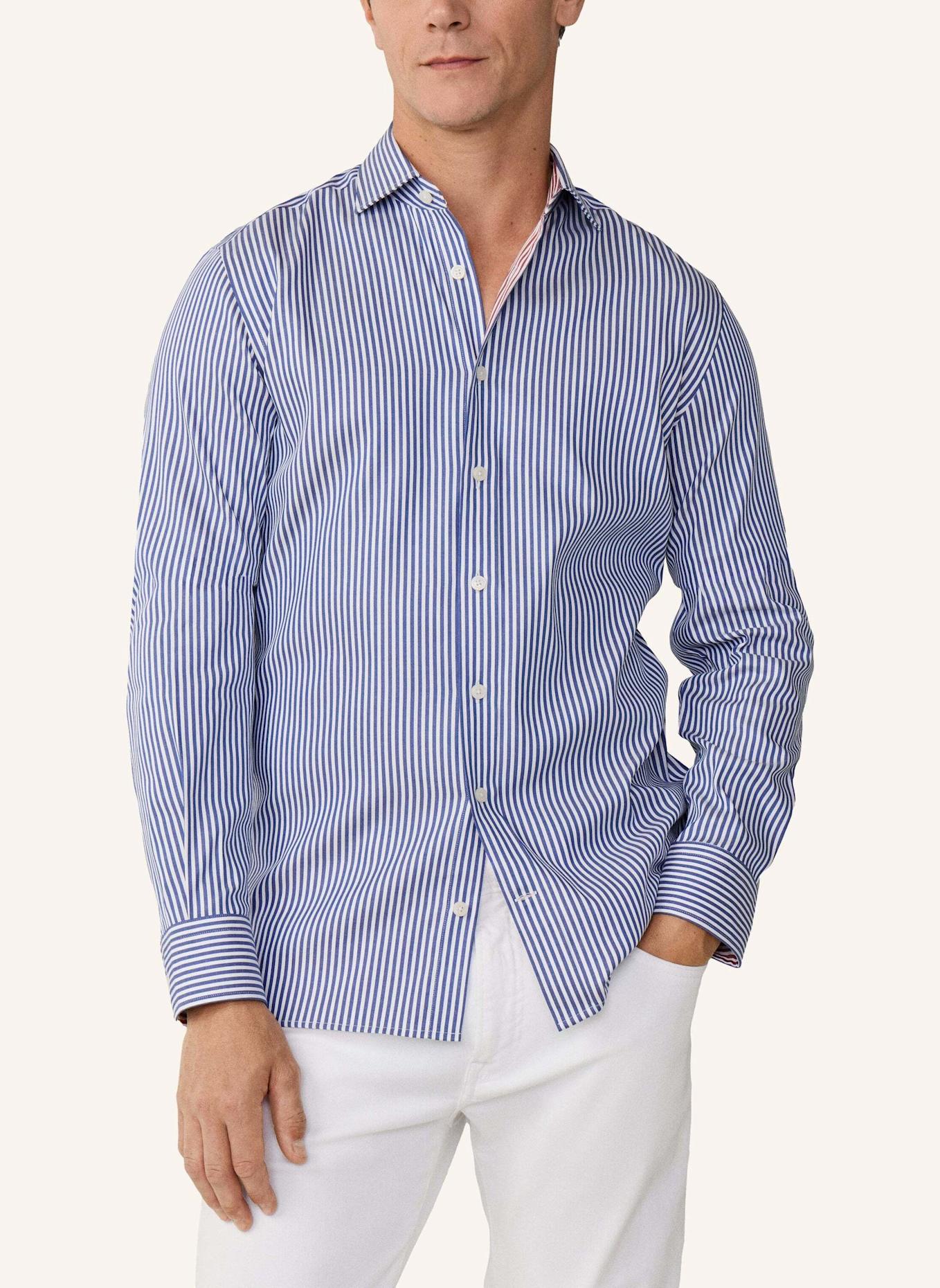 HACKETT LONDON Freizeithemd DOUBLE FACE BENGAL STR: DUNKELBLAU