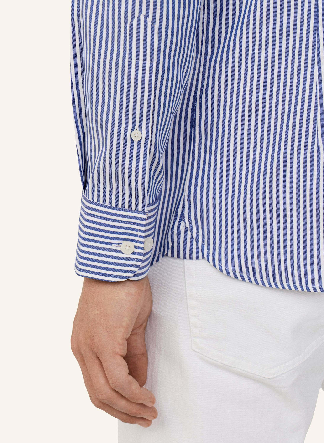 HACKETT LONDON Freizeithemd DOUBLE FACE BENGAL STR: DUNKELBLAU