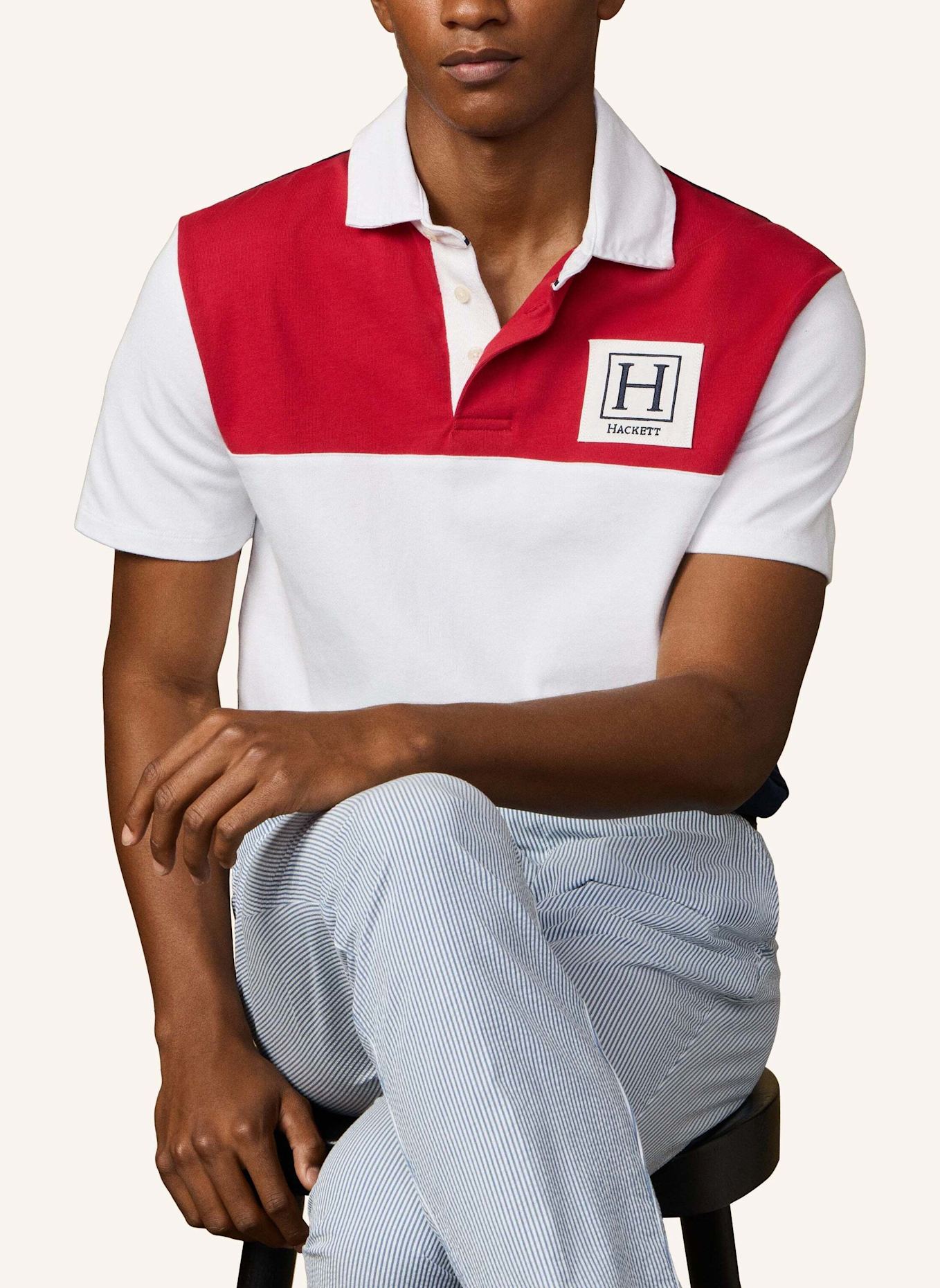 HACKETT LONDON Poloshirt HERITAGE H PC RBY SS: ROT