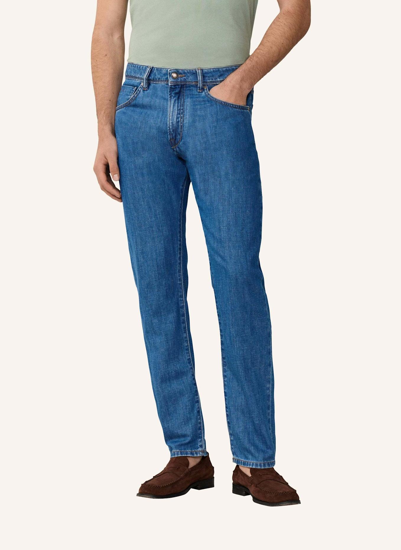 HACKETT LONDON Jeans Overall COT LINEN DENIM: DUNKELBLAU